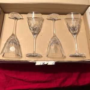 4  Princess House Lead Crystal Wine Glasses
